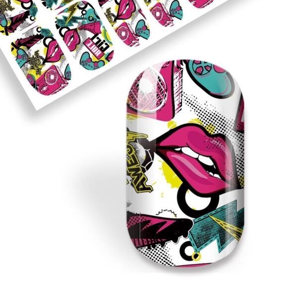 Colour Flash - Girl fun! Vibrant colors, Girls Rule nail wraps - Picture 10 of 10